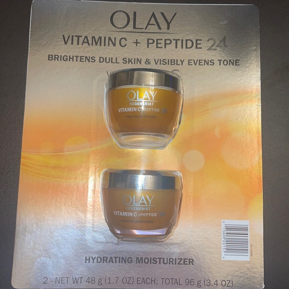 Olay Regenerist Vitamin C + Peptide 24 Hydrating Moisturizer 2 X 1.7 Oz Ea